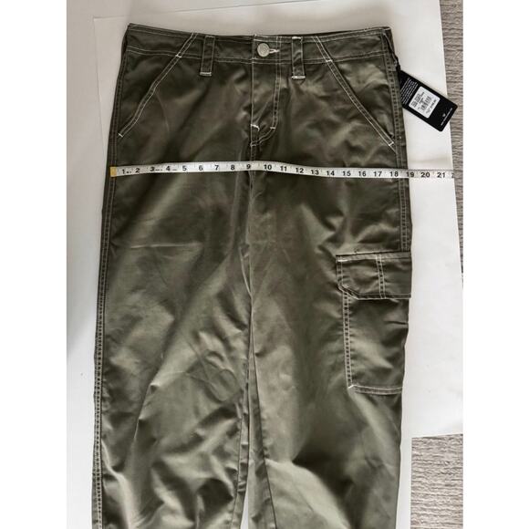 NWT True Religion Bobbi Baggy Cargo Pants Kalamata Olive Green size 28 - Picture 8 of 16